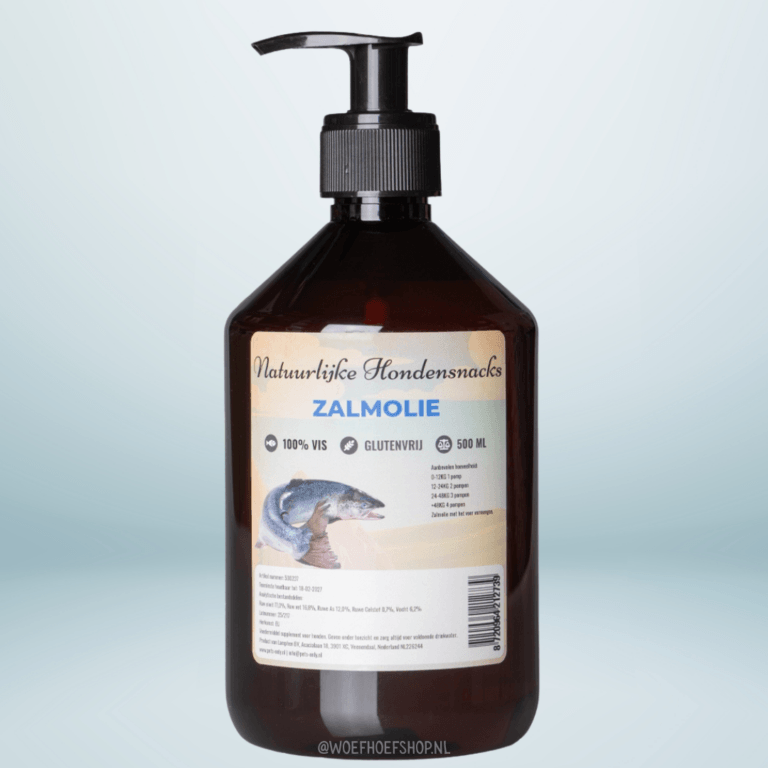 Zalmolie Hondensupplement zalmolie-hond-dosering glanzende-vacht-hond-zalmolie