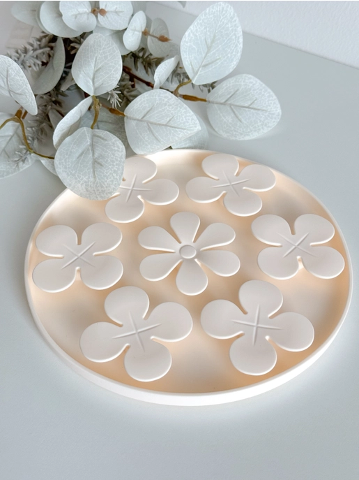 Lickimat Beige Slow Bowl - Bloemen - Varianten