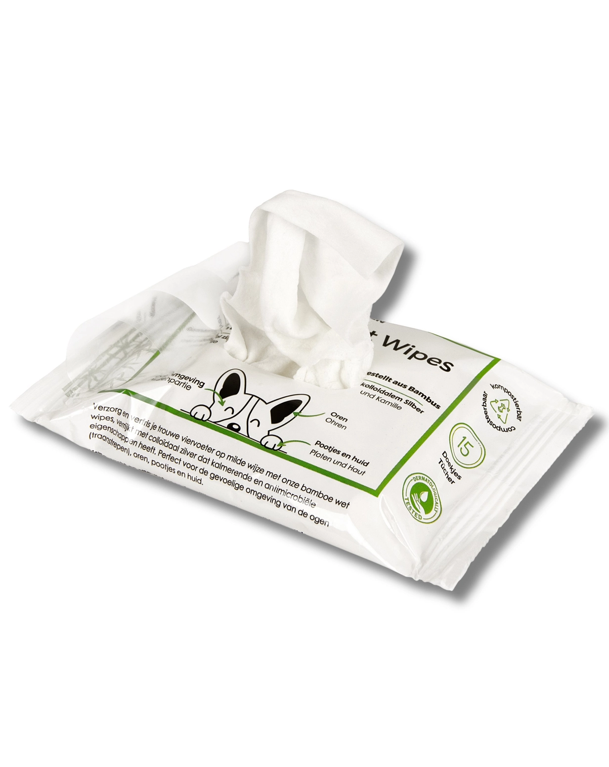 Trauma Pet - Premium Wet Wipes - Colloïdaal zilver en Kamille