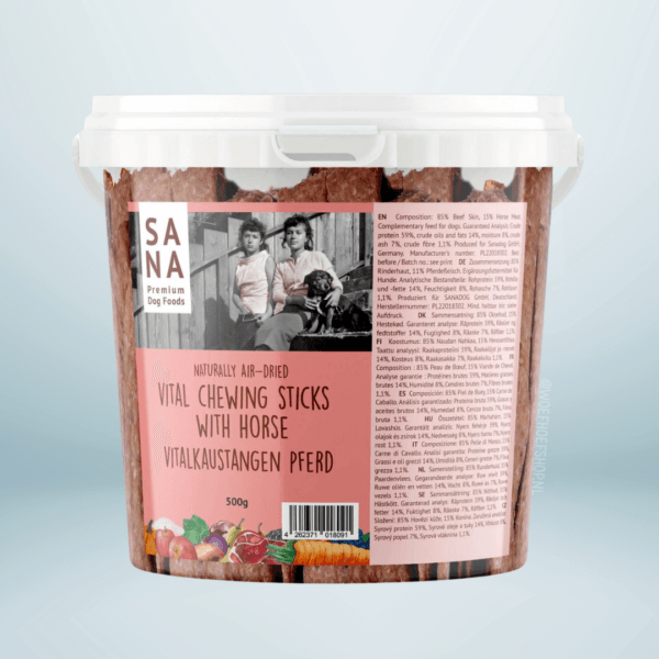 Sana Vital Chewing Sticks Rund Paard Peer & Lijnzaadolie Emmer