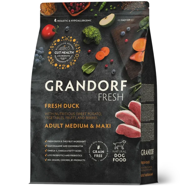verse eend adult medium en maxi Grandorf - Graanvrij Verse Eend - Adult Medium & Maxi