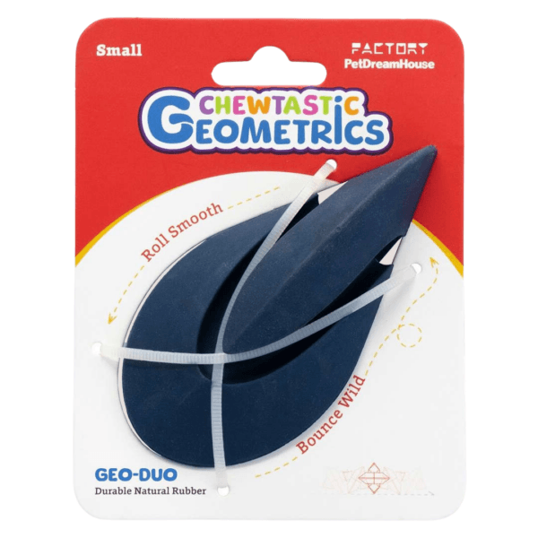 Chewtastic Geometrics Natural Rubber Navy